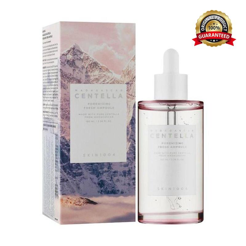 آمپول کوچک‌کننده و کنترل‌کننده منافذ سنتلا SKIN1004 (اسکین 1004) مدل Madagascar Poremizing Fresh Ampoule ماداگاسکار مناسب پوست چرب و مختلط حجم 100 میل