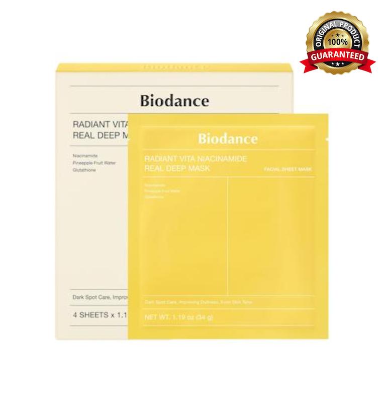 پک ماسک ورقه‌ای Biodance بایودنس Niacinamide روشن‌کننده و یکدست‌کننده پوست
