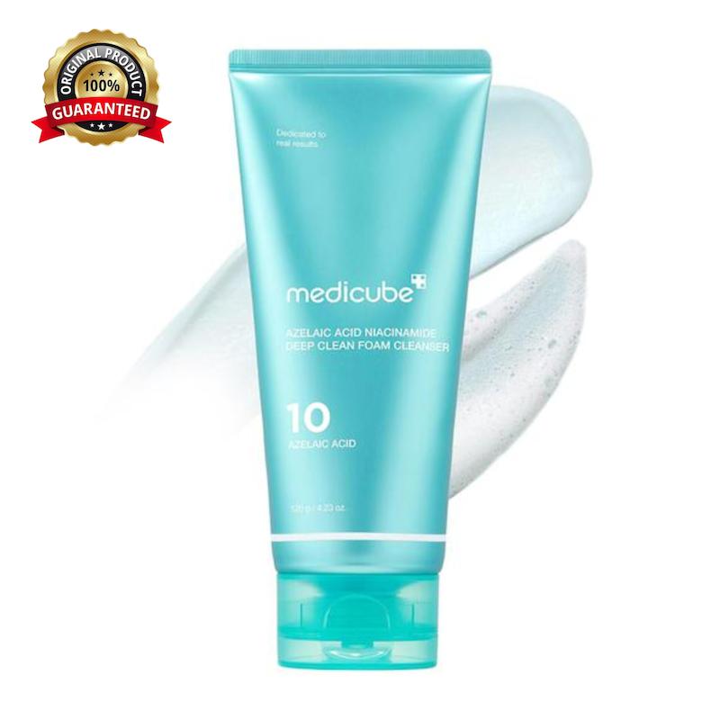 فوم شوینده روشن‌کننده Medicube مدی کیوب حاوی آزلائیک اسید و نیاسینامید مناسب ضد لک و تسکین پوست 120 گرم