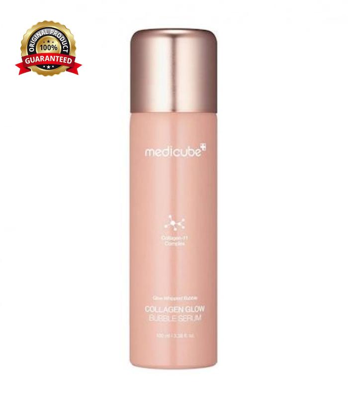سرم حبابی کلاژن مدی کیوب مدل درخشان‌کننده حجم ۱۰۰ میلی‌لیتر Collagen Glow Bubble Serum