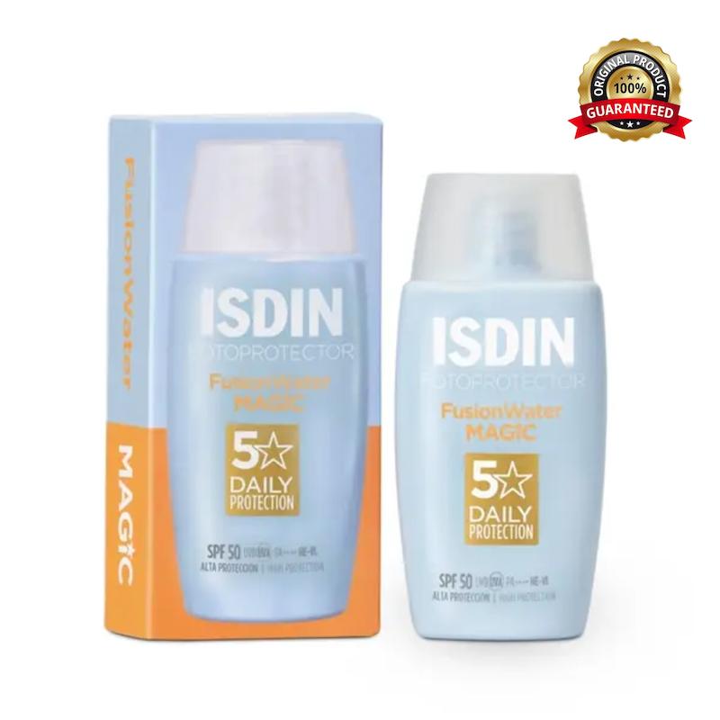 ضدآفتاب بی‌رنگ ایزدین مدل مجیک فیوژن واتر spf50 حجم ۵۰ میلی‌لیتر
