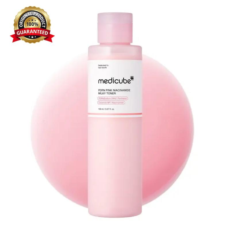 تونر شیری PDRN و نیاسینامید مدی کیوب ( pdrn pink niacinamide milky toner Medicube)