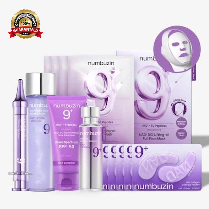 ست کامل روتین جوانساز و لیفتینگ شماره 9 نامبوزین (6 عددی) | Numbuzin No.9 Ultimate NAD+ Routine Set (6 Items)
