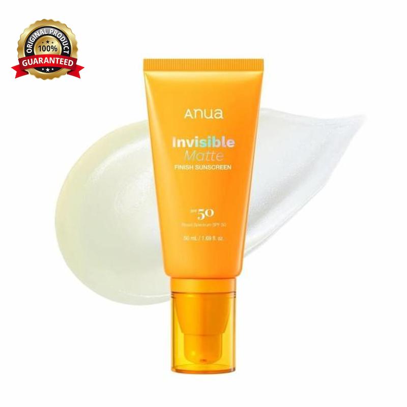 ضدآفتاب بی‌رنگ با فینیش مات آنوا مدل Invisible Matte SPF50+ حجم 50 میل