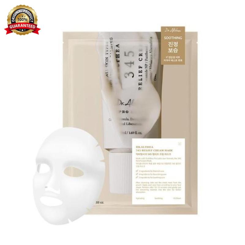  ماسک ورقه ای کرمی تسکین دهنده و ضدلک 345 دکتر التیا Dr. Althea 345 Relief Cream Mask