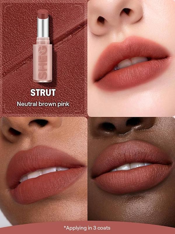 رژلب کوشن سبک شیگلم (SHEGLAM) مدل Lip Veil | فینیش مخملی و پودری