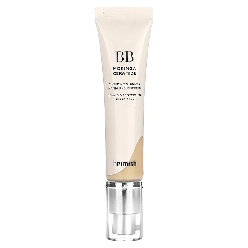  ب ب کرم مرطوب کننده هیمیش Heimish مدل Moringa Ceramide رنگ 21 Light Beige حجم 30 میل
