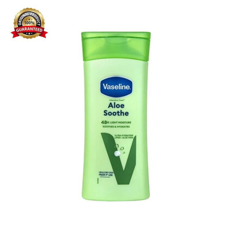 لوسیون بدن وازلین مدل Aloe Soothe مناسب پوست خشک حجم 200 میلی‌لیتر