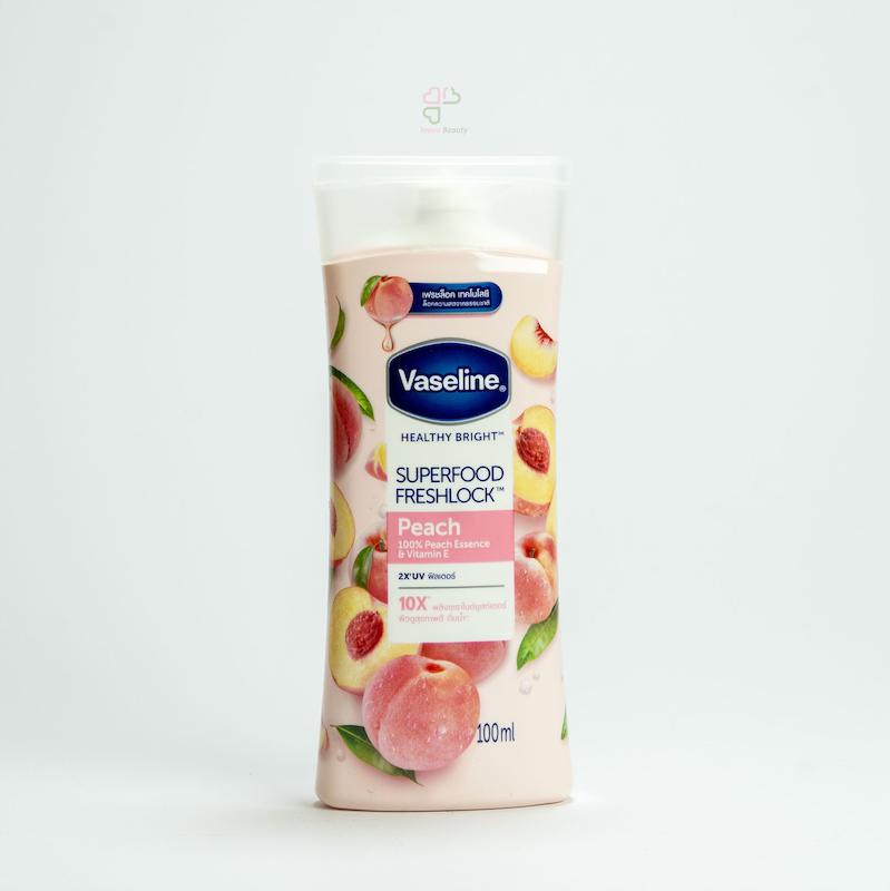 لوسیون بدن وازلین مدل SUPERFOOD FRESHLOCK حاوی عصاره هلو