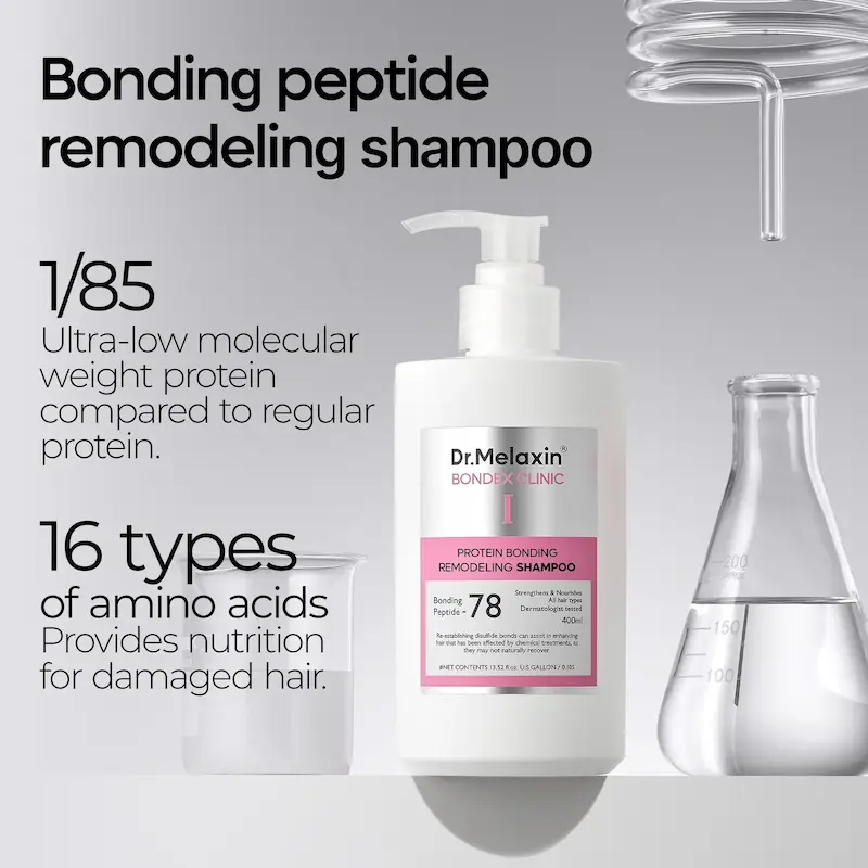 شامپو ترمیم کننده و تقویت کننده دکتر ملاکسین Dr.Melaxin مدل Bondex Protein Bonding Remodeling Shampoo حجم 400 میل