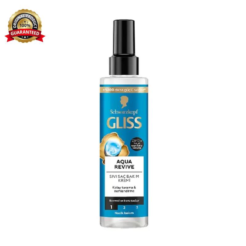  اسپری دو فاز مو آکوا رویو گلیس Gliss Aqua Revive Express Repair Conditioner 200Ml