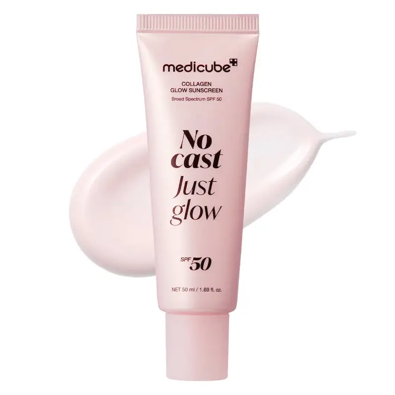 ضدآفتاب جوانساز و روشن کننده مدیکوب Medicube No Cast Just Glow Collagen Sunscreen SPF 50 PA