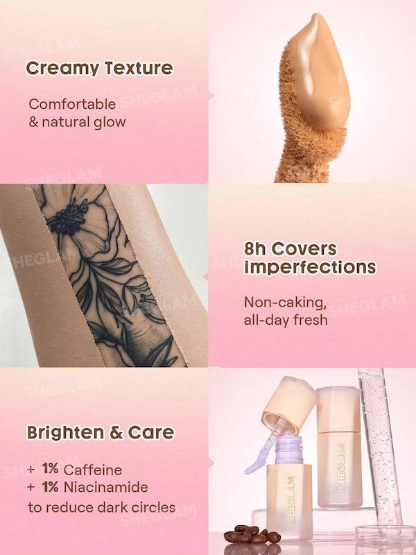 کانسیلر فول کاور و ضدچروک شیگلم (Hideaway Full-Coverage Concealer Sheglam)