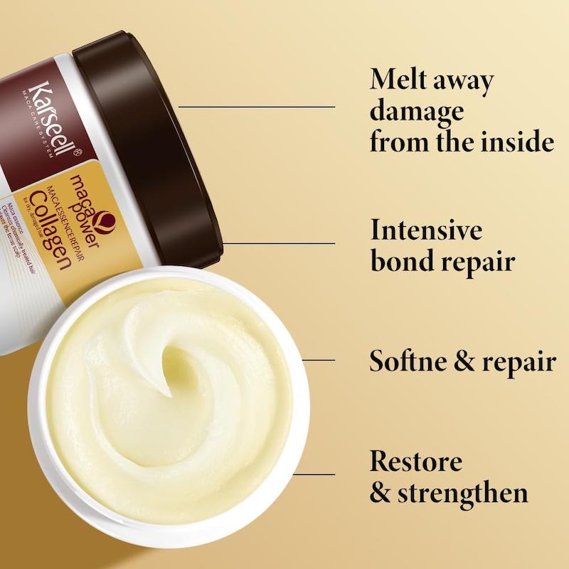 ماسک مو کلاژن ماکا پاور کارسل ۵۰۰ میل Karseell Maca Power Collagen Hair Mask 500ml