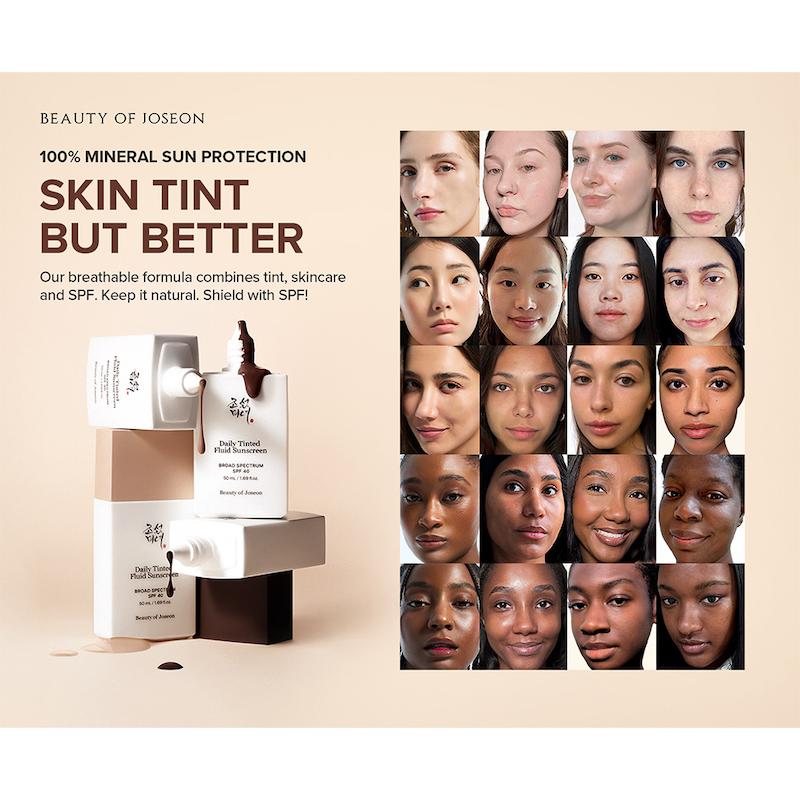 تینت ضدآفتاب فلوئیدی رنگی بیوتی آف جوسان Beauty of Joseon Daily Tinted Fluid Sunscreen SPF50+