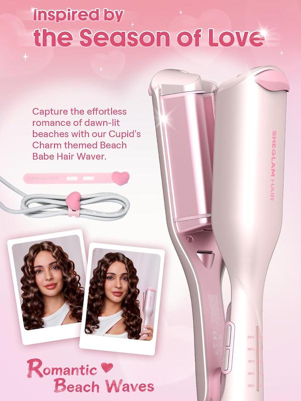 فرکننده مو ساحلی شیگلم SHEGLAM Cupid's Charm Beach Babe - Beach Wave Hair Iron