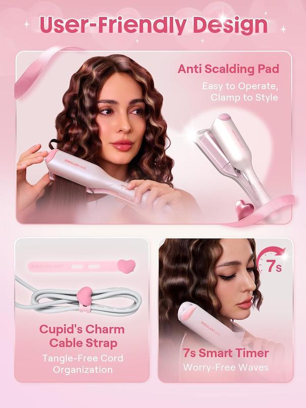 فرکننده مو ساحلی شیگلم SHEGLAM Cupid's Charm Beach Babe - Beach Wave Hair Iron