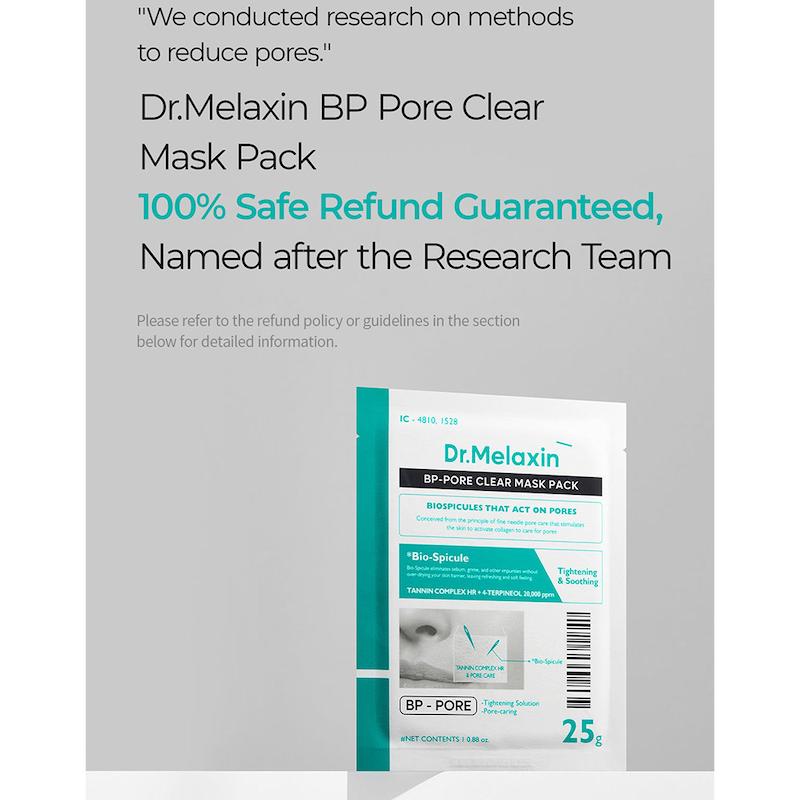 ماسک ورقه ای کنترل منافذ دکتر ملاکسین Dr melaxin BP Pore clear mask