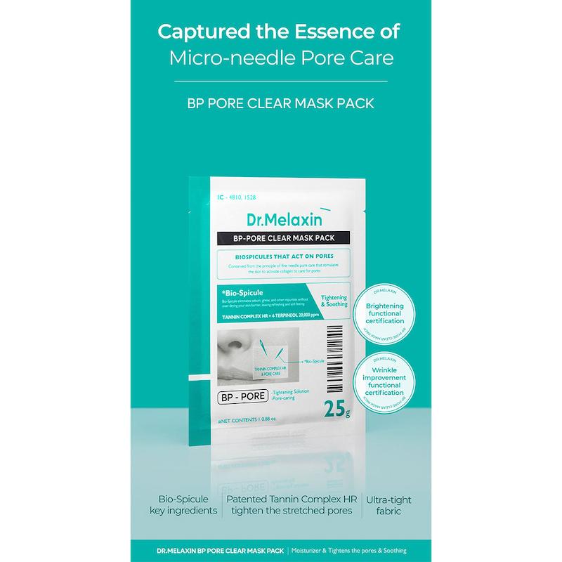 ماسک ورقه ای کنترل منافذ دکتر ملاکسین Dr melaxin BP Pore clear mask