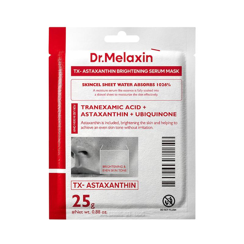 ماسک ورقه ای آستازانتین روشن کننده دکتر ملاکسین Dr.Melaxin TX Astaxanthin Whitening Serum Mask Pack
