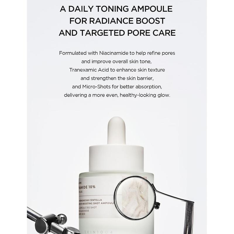 آمپول ضدلک و کنترل کننده منافذ نیاسینامید 10% اسکین 1004 - SKIN1004 Madagascar Centella Tone Brightening Capsule Ampoule / Niacinamide 10%