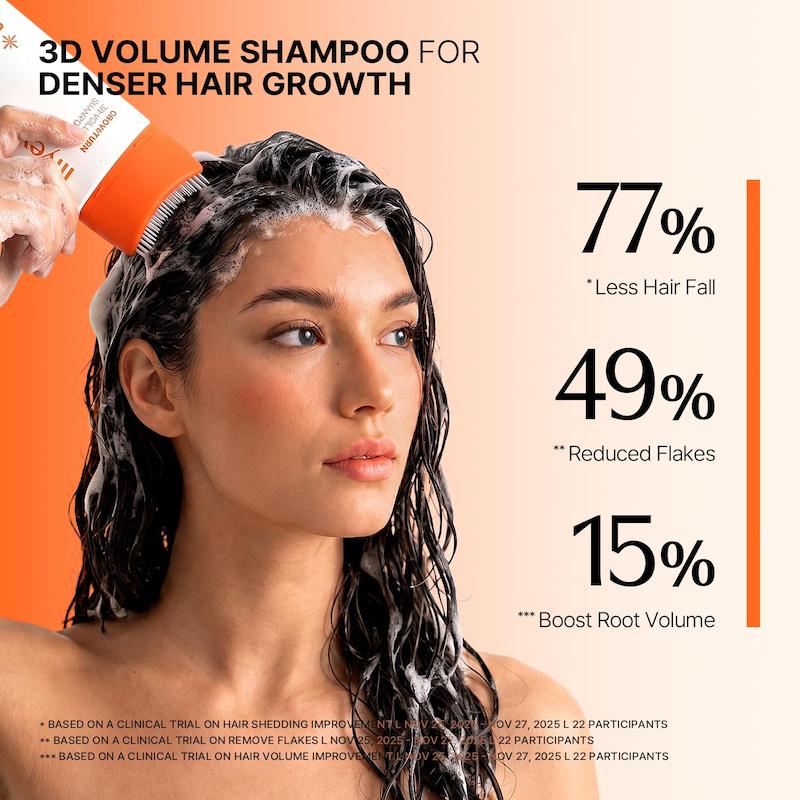 شامپو ضد ریزش و حجم دهنده موی لیلیوئه lilyeve GrowTurn 3D Volume Shampoo with Brush