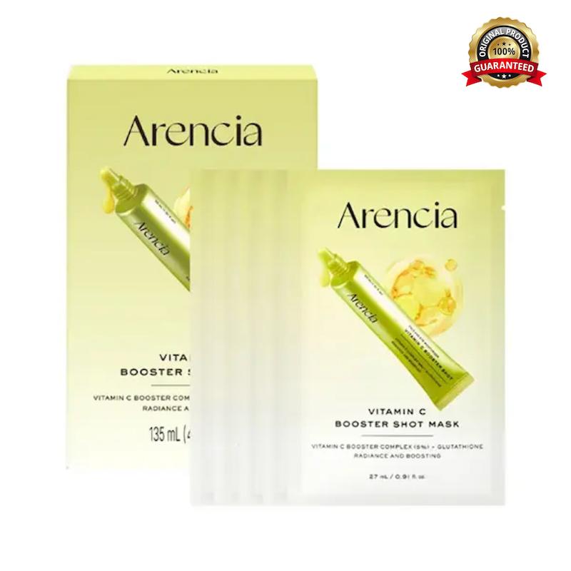 ماسک ویتامین سی و گلوتاتیون آرنسیا درخشان و روشن کننده ARENCIA Vitamin C Booster Shot Mask
