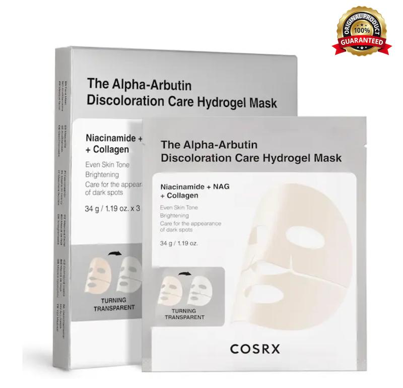 ماسک هیدروژلی ضدلک و روشن کننده آلفا آربوتین کوزارکس The Alpha-Arbutin Discoloration Care Hydrogel Face Masks 
