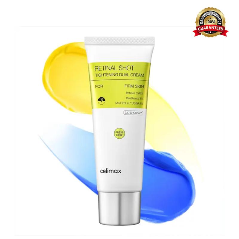 کرم دوگانه رتینال شات سلیمکس ضد چروک تسکین دهنده و جوانساز پوست Celimax The Vita-A Retinal Shot Tightening Dual Cream