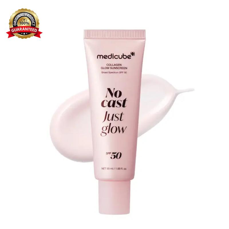 ضدآفتاب جوانساز و روشن کننده مدیکوب Medicube No Cast Just Glow Collagen Sunscreen SPF 50 PA