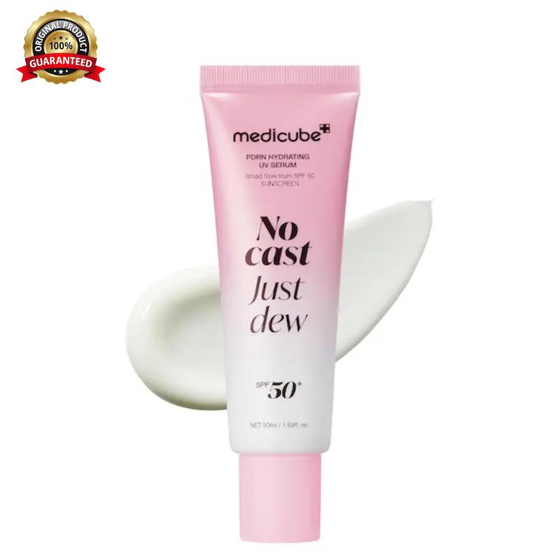 سرم آبرسان ضدآفتاب حاوی pdrn مدل no cast just dew با SPF 50 مدی کیوب