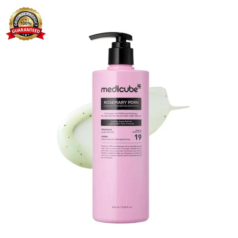 شامپو خنک‌کننده و حجم‌دهنده رزماری و PDRN مدی کیوب | Medicube Rosemary PDRN Cooling Thickening Shampoo