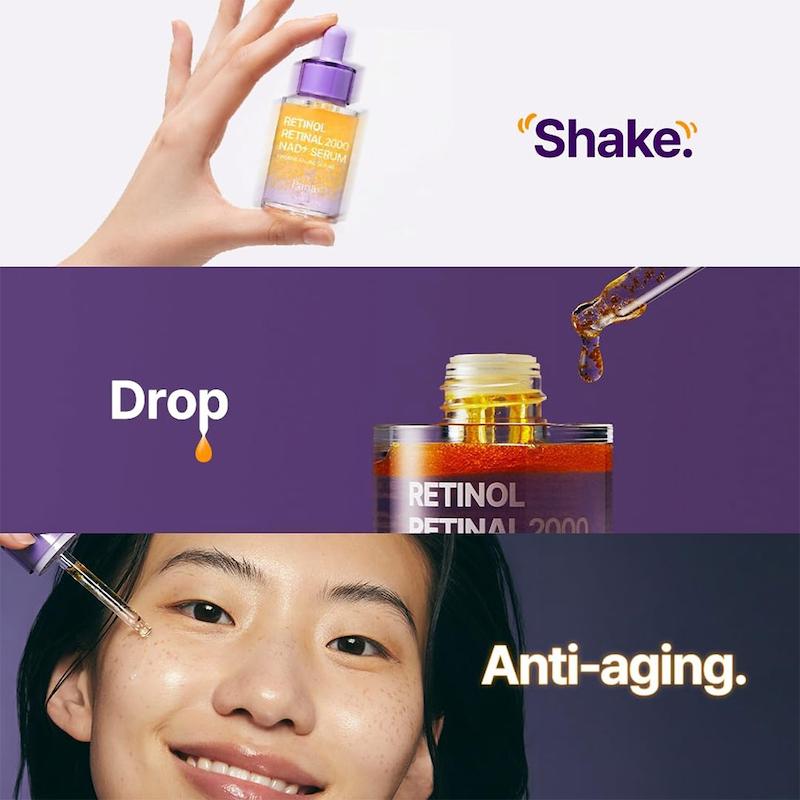 سرم ضد چروک و جوانساز رتینول رتینال 2000 و +NAD پیوریتو Purito Seoul Retinol Retinal 2000 NAD+ Serum