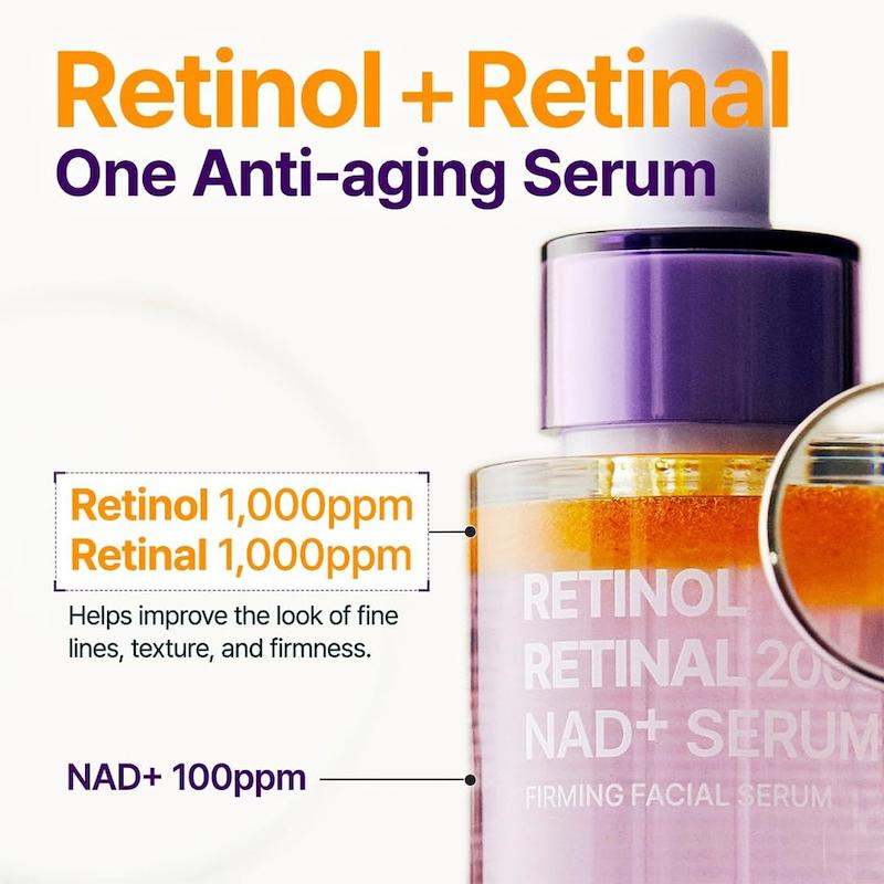 سرم ضد چروک و جوانساز رتینول رتینال 2000 و +NAD پیوریتو Purito Seoul Retinol Retinal 2000 NAD+ Serum