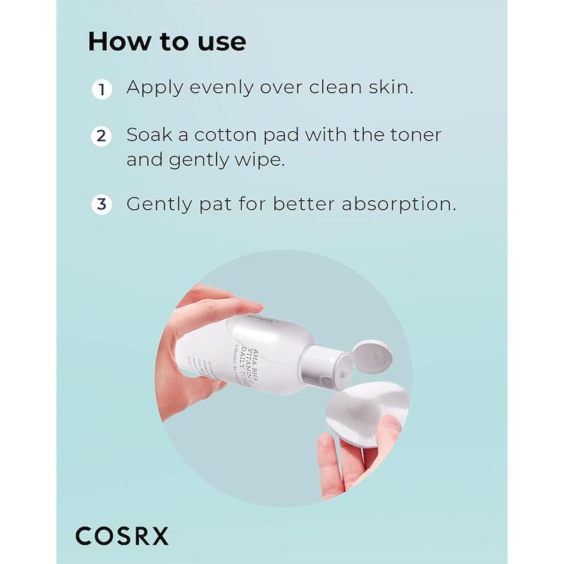 تونر روزانه روشن کننده AHA-BHA ویتامین سی کوزارکس COSRX AHA/BHA Vitamin C Daily Toner 280ml