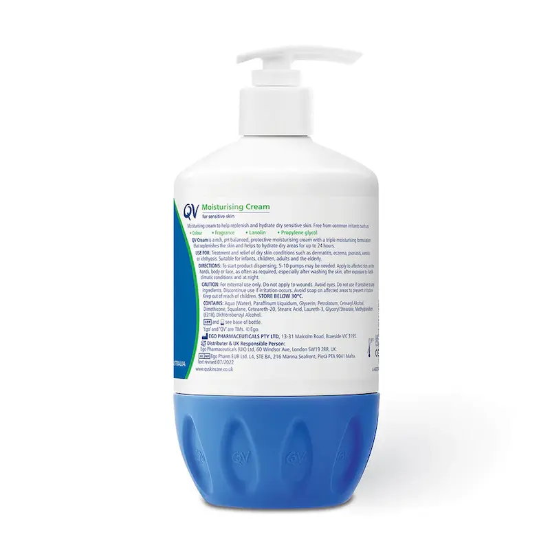 کرم مرطوب کننده و آبرسان کیو وی QV Cream Moisturiser حجم 500 میل