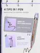 قلم آرایشی ۴ در ۱ شیگلم مدل The Everywhere 4-In-1 Pen | مداد چندکاره چشم، لب و ابرو