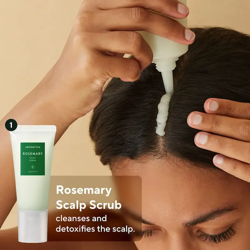 ست مسافرتی مراقبت از مو 4 تکه رزماری آروماتیکا | Aromatica Rosemary Scalp Scaling Trial Kit