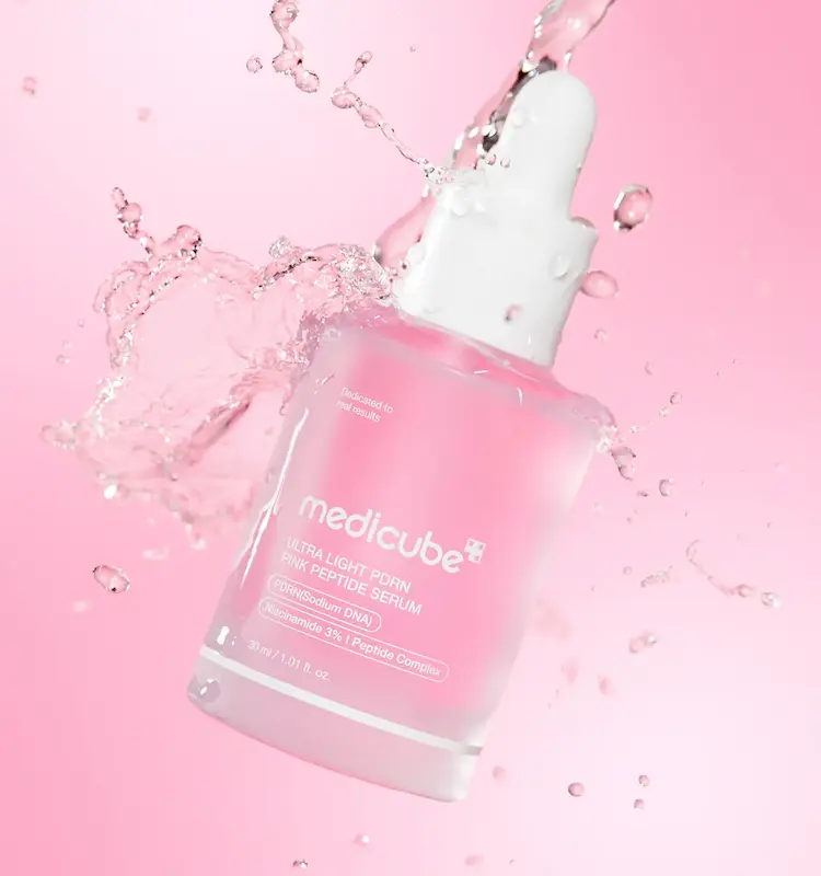 سرم صورتی PDRN پپتاید اولترا لایت مدی‌کیوب | Ultra Light PDRN Pink Peptide Serum