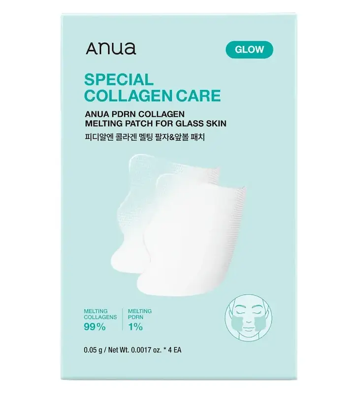 پچ کلاژن PDRN پوست شیشه‌ای آنوا | Anua PDRN Collagen Hydrogel Patch