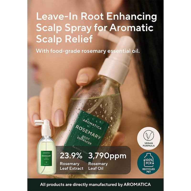 تونیک تقویت‌کننده ریشه مو رزماری آروماتیکا ۱۰۰ میل | Aromatica Rosemary Root Enhancer
