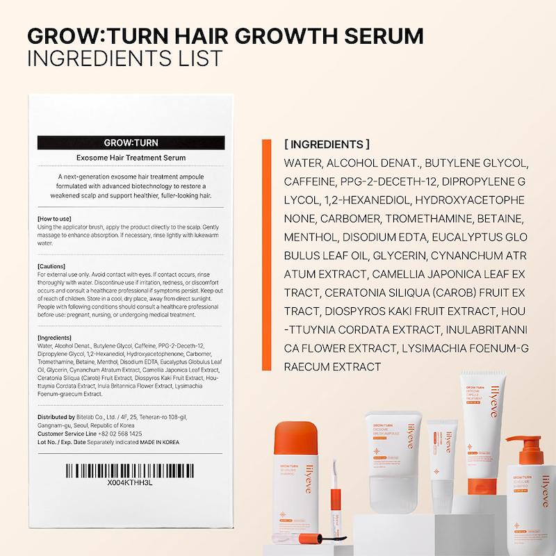 آمپول ضد ریزش و تقویت مو اگزوزوم لیلیو | Lilyeve GrowTurn Exosome Brush Ampoule