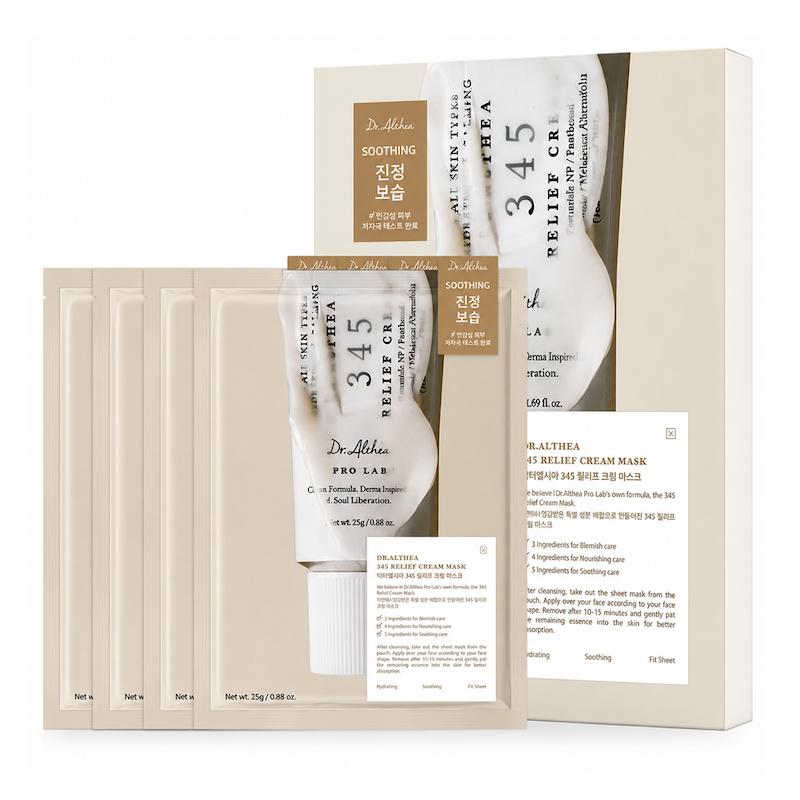پک ماسک ورقه ای کرمی تسکین دهنده و ضدلک 345 دکتر التیا Dr. Althea 345 Relief Cream Mask