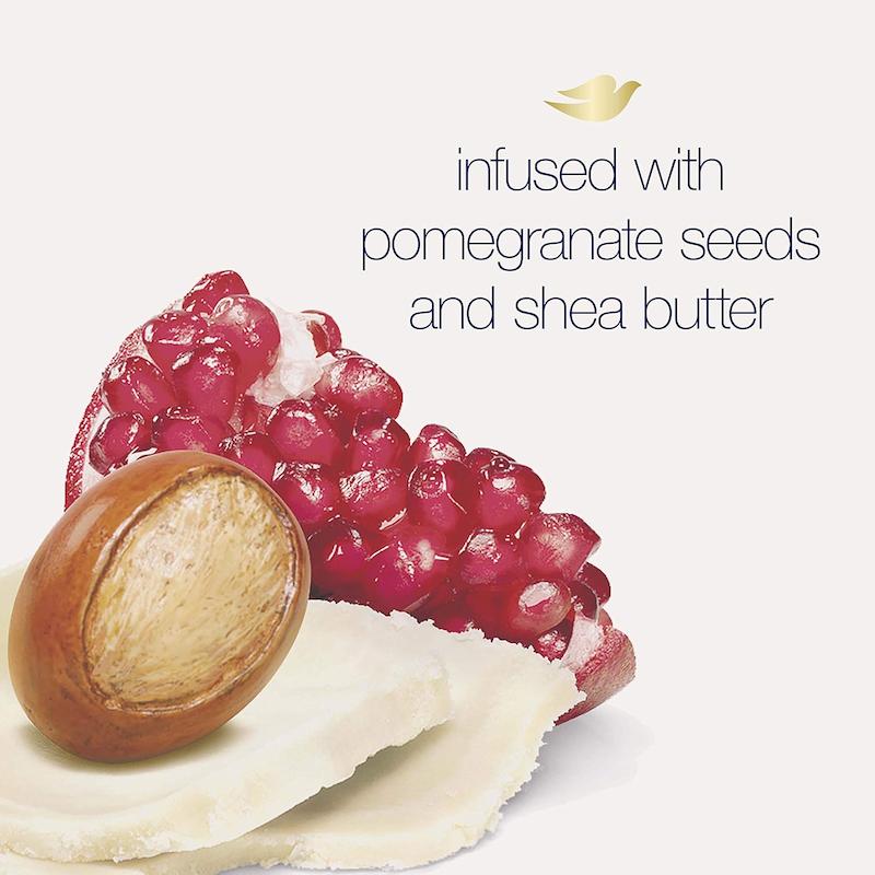 اسکراب بدن داو رایحه انار و بادام Dove Exfoliating Body Polish Scrub For Silky, Soft Skin Pomegranate & Shea Butter Body Scrub