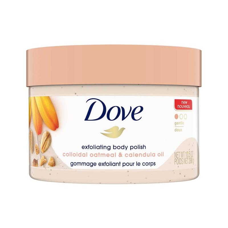 اسکراب بدن داو رایحه جو و کالاندولا Dove Exfoliating Body Polish Scrub for Silky Skin Oatmeal & Calendula Oil Body Scrub