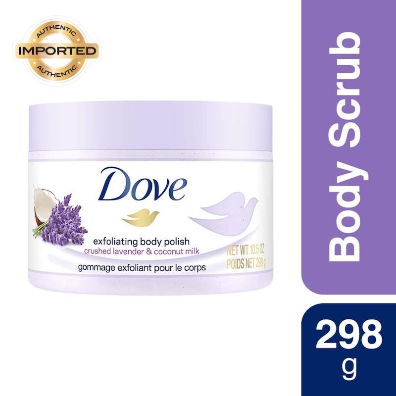 اسکراب بدن داو رایحه لوندر و نارگیل Dove Exfoliating Body Polish Body Scrub Crushed Lavender & Coconut Milk 
