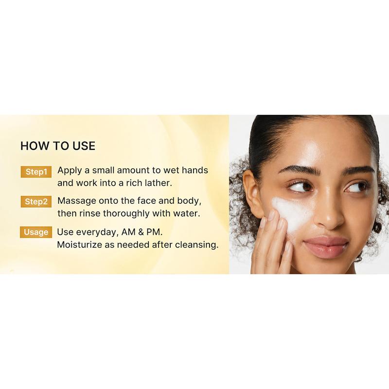 ژل شوینده روشن کننده صورت و بدن کوجیک اسید و زردچوبه مدی کیوب حجم 500 میل