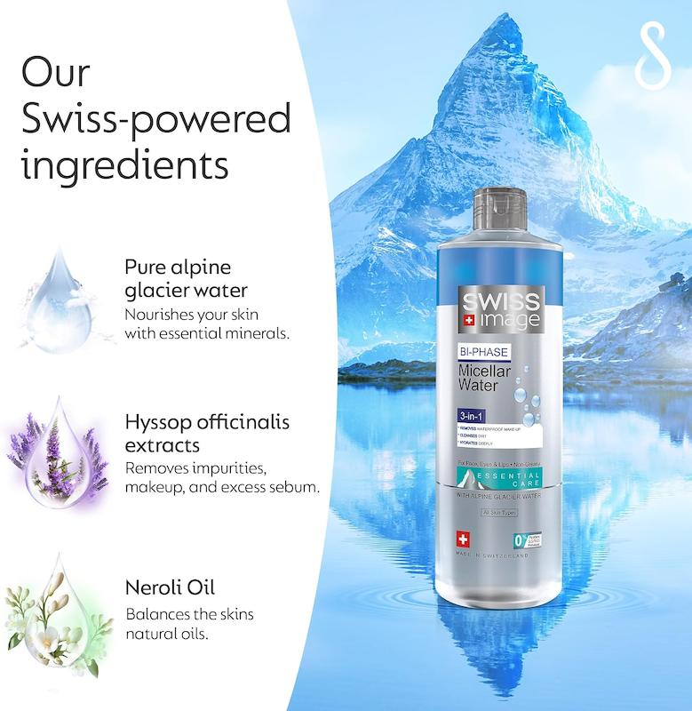 میسلار واتر سوئیس ایمیج حجم 400 میل | Swiss Image Micellar Water