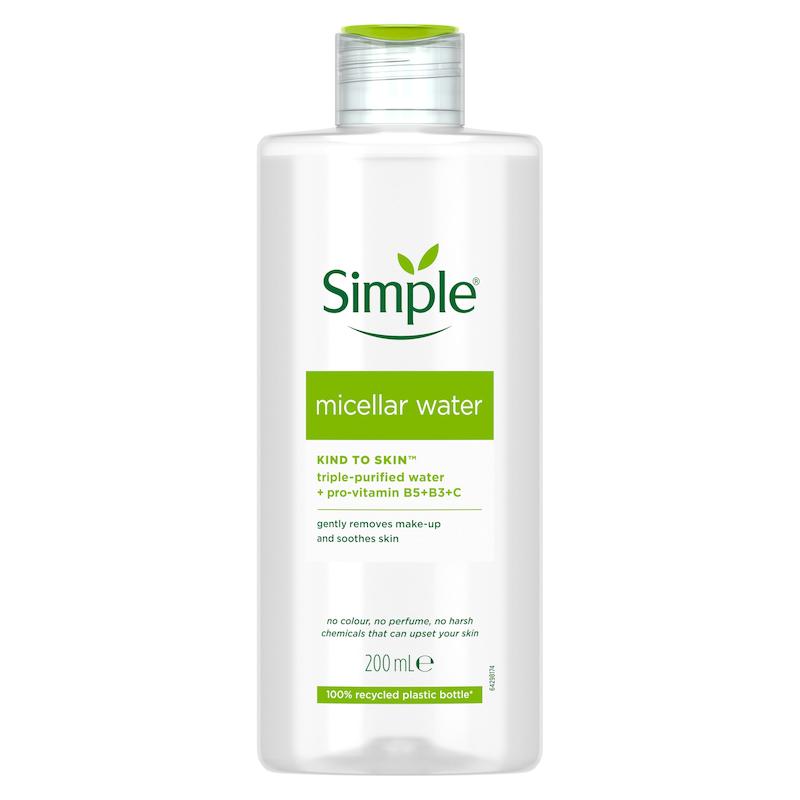 میسلار واتر سیمپل مناسب انواع پوست حجم 200 میل | Simple Micellar Cleansing Water