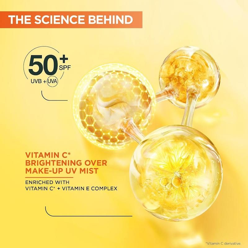 اسپری ضدآفتاب ویتامین C گارنیر قابل استفاده روی آرایش | Garnier Ambre Solaire Vitamin C SPF50+ Invisible Sun Protection Mist
